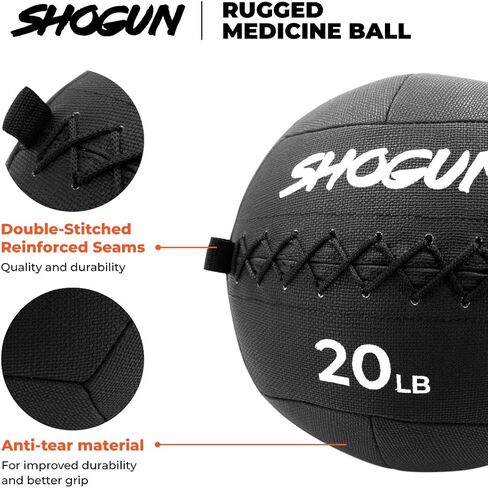 Shogun Sports. Rugged Medicine Ball. Highly Durable Wall Ball for Strength and Conditioning, Military, Cross Training & Home Workouts. in Kuwait