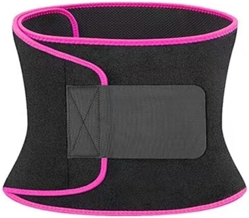 Waist Trimmer for Women & Men, Neoprene Sports Sweat Band Waist Trainer Sauna Belt Band Belly Stomach Wrap for Weight Loss Workout Black in Saudi Arabia