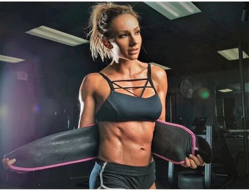 Waist Trimmer for Women & Men, Neoprene Sports Sweat Band Waist Trainer Sauna Belt Band Belly Stomach Wrap for Weight Loss Workout Black in Saudi Arabia