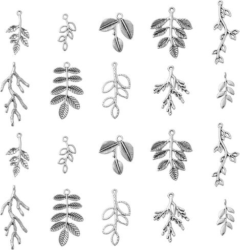 DanLingJewelry 50Pcs 10 Styles Tibetan Silver Cat Charms Antique Silver Animal Pet Cat Fish Bone Paw Prints Charms for Jewelry Making Supplies in Saudi Arabia