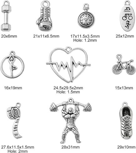 DanLingJewelry 50Pcs 10 Styles Tibetan Silver Cat Charms Antique Silver Animal Pet Cat Fish Bone Paw Prints Charms for Jewelry Making Supplies in Saudi Arabia