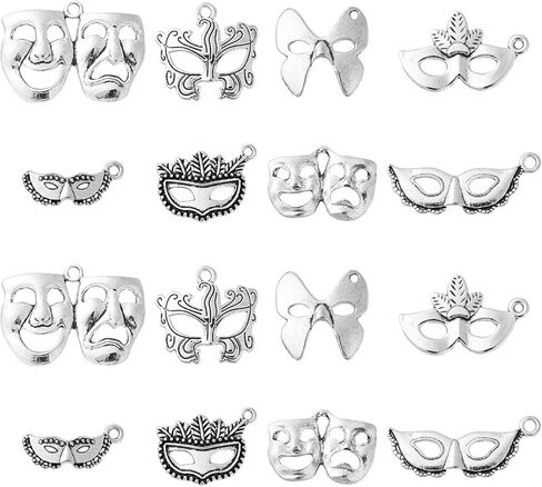 DanLingJewelry 50Pcs 10 Styles Tibetan Silver Cat Charms Antique Silver Animal Pet Cat Fish Bone Paw Prints Charms for Jewelry Making Supplies in Kuwait