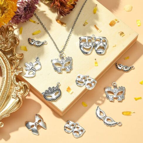 DanLingJewelry 50Pcs 10 Styles Tibetan Silver Cat Charms Antique Silver Animal Pet Cat Fish Bone Paw Prints Charms for Jewelry Making Supplies in Kuwait