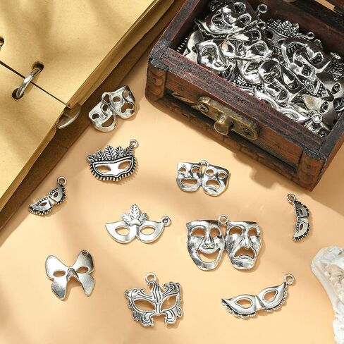 DanLingJewelry 50Pcs 10 Styles Tibetan Silver Cat Charms Antique Silver Animal Pet Cat Fish Bone Paw Prints Charms for Jewelry Making Supplies in Kuwait