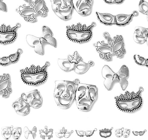 DanLingJewelry 50Pcs 10 Styles Tibetan Silver Cat Charms Antique Silver Animal Pet Cat Fish Bone Paw Prints Charms for Jewelry Making Supplies in Kuwait