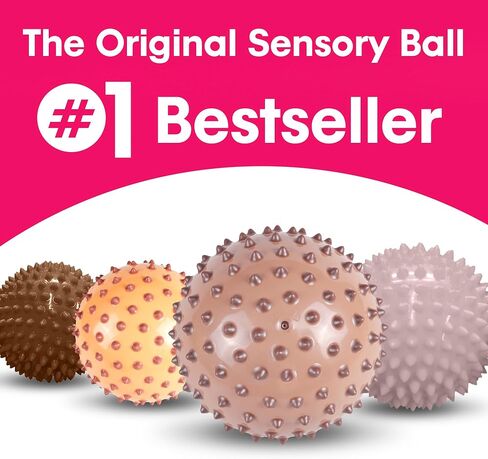 Edushape The Original Sensory Ball for Baby - 7" Baby Ball That Helps Enhance Gross Motor Skills for Kids Aged 6 Months & Up - Vibrant, Colorful and Unique Toddler Ball in Saudi Arabia