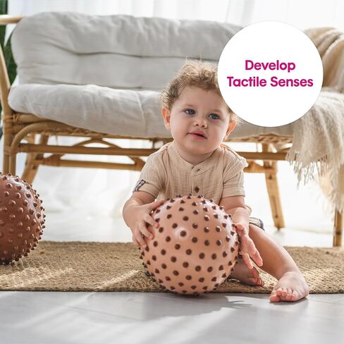 Edushape The Original Sensory Ball for Baby - 7" Baby Ball That Helps Enhance Gross Motor Skills for Kids Aged 6 Months & Up - Vibrant, Colorful and Unique Toddler Ball in Saudi Arabia