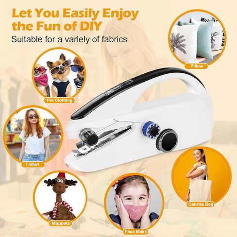ماكينة خياطة محمولة للمبتدئين، ماكينة خياطة صغيرة مع سرعتين للخياطة السريعة، ماكينة خياطة محمولة لمختلف الأقمشة، مناسبة للاستخدام المنزلي والسفر in Kuwait