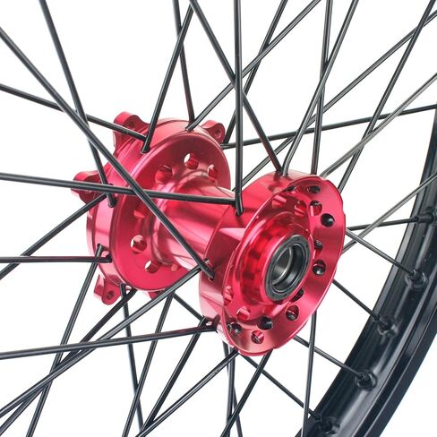 TARAZON 21 19 Wheels Complete Set Red Hubs Rims Spokes for Honda CRF250R CRF450R 2014 2015 2016 2017 2018 2019 2020 2021 2022 2023 CRF250 CRF450 R in Kuwait