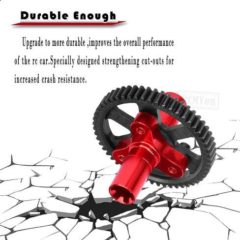 57T Slipper Clutch 0.8 Pitch Upgrades Part for 1/10 Arrma Granite Senton Vorteks Big Rock 3S/Kraton Outcast 4S 1/8 Typhon 3S,Metal Slipper Clutch Hop Ups,Replace ARA310948,Red in Saudi Arabia