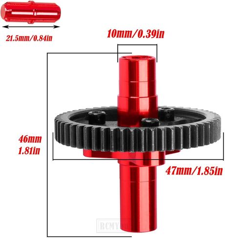 57T Slipper Clutch 0.8 Pitch Upgrades Part for 1/10 Arrma Granite Senton Vorteks Big Rock 3S/Kraton Outcast 4S 1/8 Typhon 3S,Metal Slipper Clutch Hop Ups,Replace ARA310948,Red in Saudi Arabia