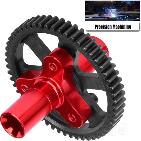 57T Slipper Clutch 0.8 Pitch Upgrades Part for 1/10 Arrma Granite Senton Vorteks Big Rock 3S/Kraton Outcast 4S 1/8 Typhon 3S,Metal Slipper Clutch Hop Ups,Replace ARA310948,Red in Saudi Arabia