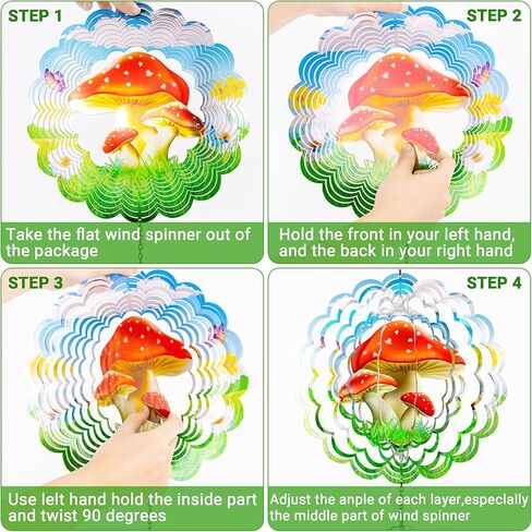 ديكور معلق في الهواء الطلق، ديكور حديقة خارجي، دوارات الرياح في الهواء الطلق الملونة بالون الهواء الساخن ديكور معلق، زخارف فنية ساحة حركية، هدايا فريدة للنساء - منطاد الهواء الساخن باللون الرمادي المصفر in Kuwait