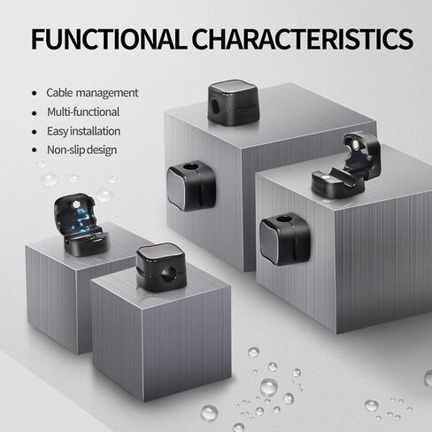 6 قطع من حامل السلك المغناطيسي، مشابك كابلات ذاتية اللصق، حافظة للأسلاك، منظم سلك قابل للتعديل بشكل سلس، إدارة الكابلات لمنضدة النوم، الكمبيوتر، السيارة، شاحن الهاتف المنزلي، مكتب المكتب. in Kuwait