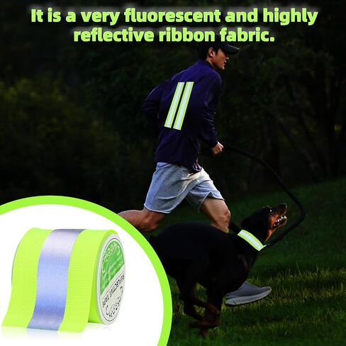 شريط شريط عاكس عالي الوضوح 1.96 بوصة * 0.79 بوصة شريط أمان عاكس للضوء مصنوع من القماش الفلورسنت تحذير للسلامة بطول 16.4 قدم بدون تجعد ومعبأ في لفة in Saudi Arabia