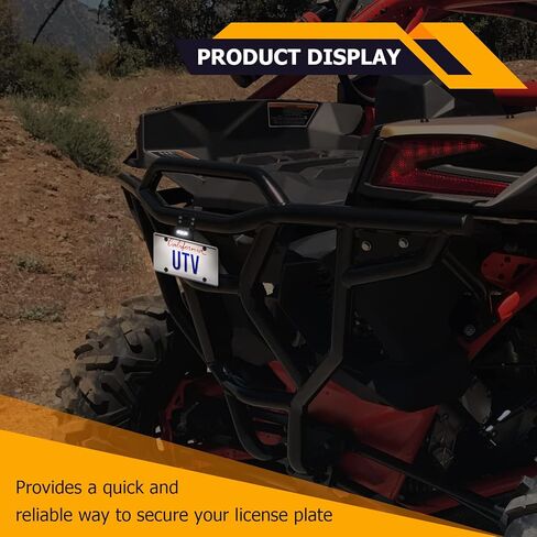 WeiSen X3 Plug & Play License Plate Bracket with Light & Auxiliary Power Plug/Harness LED License Holder Frame Mount Compatible with 2017+ Can Am Maverick X3 in Saudi Arabia