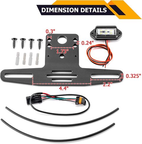 WeiSen X3 Plug & Play License Plate Bracket with Light & Auxiliary Power Plug/Harness LED License Holder Frame Mount Compatible with 2017+ Can Am Maverick X3 in Saudi Arabia