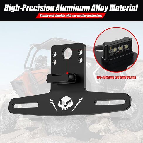 حامل لوحة ترخيص UTV مع إطار لوحة ترخيص ATV عالمي خفيف لمركبة ATV RV شاحنة قارب دراجة نارية مقطورة الثلج متوافق مع SXS Maverick X3 Polaris RZR Ranger Sportsman in Kuwait