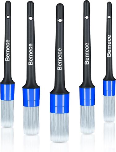 5 قطع من فرش تفصيل السيارة من bemece، 5 قطع من فرش التفاصيل بأحجام مختلفة، فرشاة تنظيف السيارة لتنظيف الجزء الخارجي والداخلي والعجلات والشعارات وخليج المحرك والجلد وفتحات الهواء in Kuwait