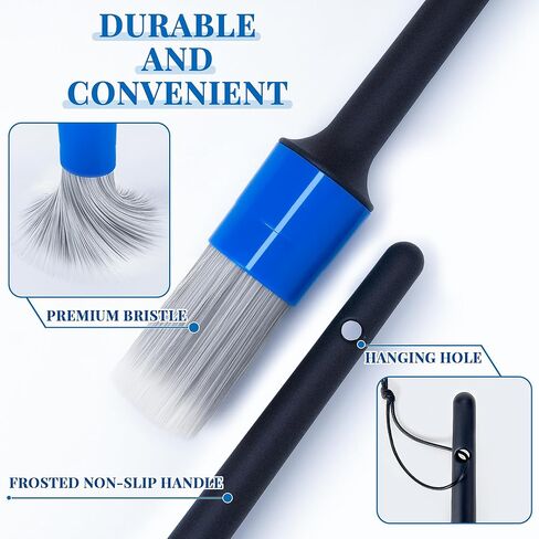 5 قطع من فرش تفصيل السيارة من bemece، 5 قطع من فرش التفاصيل بأحجام مختلفة، فرشاة تنظيف السيارة لتنظيف الجزء الخارجي والداخلي والعجلات والشعارات وخليج المحرك والجلد وفتحات الهواء in Kuwait