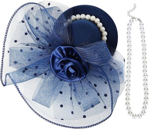 Kentucky Derby Fascinators Hat - Womens Girls Tea Party Hat Kentucky Hat Veil Flower Headwear Garden Party Hat in Saudi Arabia