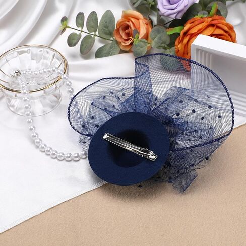 Kentucky Derby Fascinators Hat - Womens Girls Tea Party Hat Kentucky Hat Veil Flower Headwear Garden Party Hat in Saudi Arabia