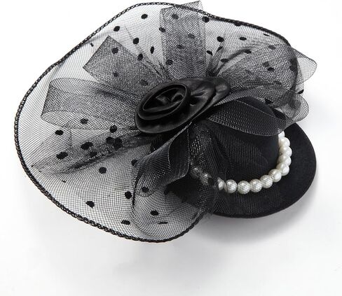 قبعة Kentucky Derby Fascinators - قبعة حفلات الشاي للفتيات والنساء، قبعة Kentucky Hat Veil Flower Headwear، قبعة حفلات الحديقة in Kuwait
