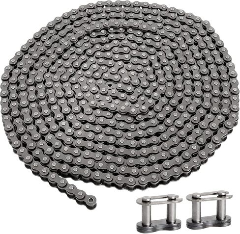 Belleone #25 Roller Chain - 10 Feet #25 Chain with Connecting Link for Go Karts, Mini Bikes, Scooters, Dirt Bikes, Razor Motorcycles, Pocket Bike and Bycicles - 480 Links in Saudi Arabia