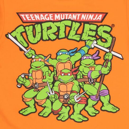 طقم بناطيل 3 قطع للأولاد من Nickelodeon Teenage Mutant Ninja Turtles - تي شيرت بأكمام قصيرة وسروال قصير وبنطلون الركض TMNT مجموعة مكونة من 3 قطع in Saudi Arabia