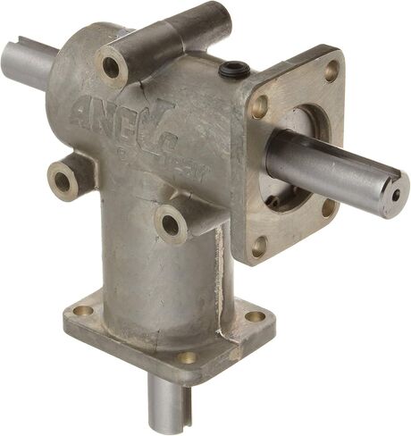 محرك تروس مخروطي بزاوية قائمة R3300 Anglgear، تركيب عالمي، عمودان للإخراج، شفتان، بوصة، قطر العمود 5/8 بوصة، نسبة 1:1، 1.21 حصان عند 1750 دورة في الدقيقة in Kuwait