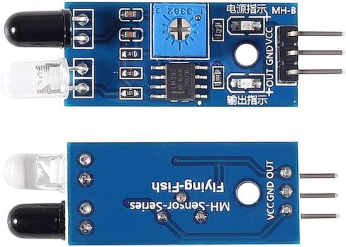 18pcs IR Infrared Obstacle Avoidance Sensor Module 3.3V-5V 3 Pin Reflective Photoelectric Sensor Module DIY Kit in Saudi Arabia