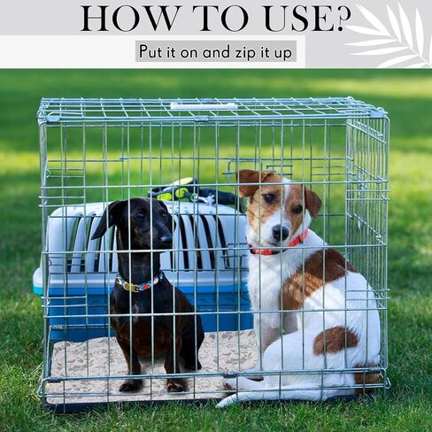VitalCozy 42" x 28" Washable Dog Crate Pan Cover in Saudi Arabia