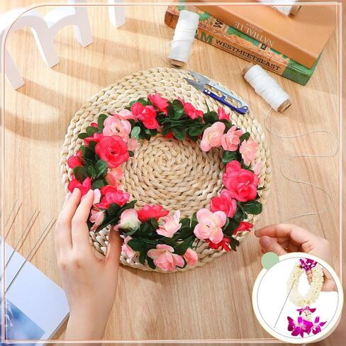 Leriton 13 Pcs Lei Needle Kit 14'', 12'', 9.1'' Needle Lei Making in Kuwait