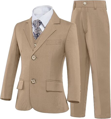 Boys’ Formal Suit 5 Piece Set, Toddler Tuxedos for Wedding, Suits for Teens Boy Dress School Clothes in Saudi Arabia
