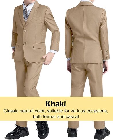 Boys’ Formal Suit 5 Piece Set, Toddler Tuxedos for Wedding, Suits for Teens Boy Dress School Clothes in Saudi Arabia