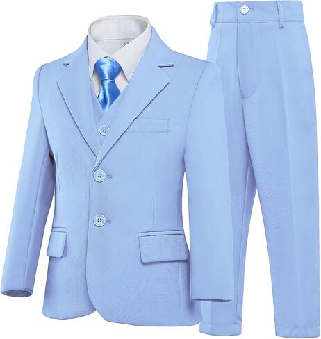 Boys’ Formal Suit 5 Piece Set, Toddler Tuxedos for Wedding, Suits for Teens Boy Dress School Clothes in Saudi Arabia