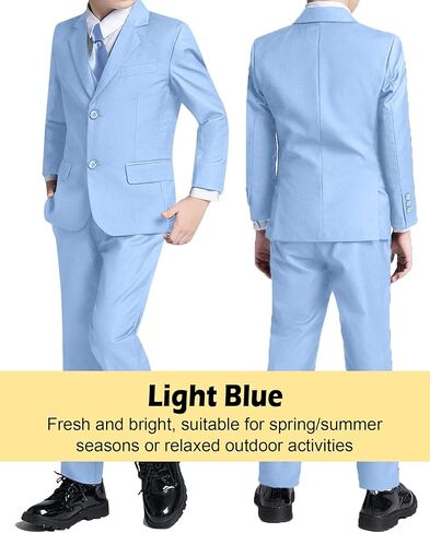 Boys’ Formal Suit 5 Piece Set, Toddler Tuxedos for Wedding, Suits for Teens Boy Dress School Clothes in Saudi Arabia