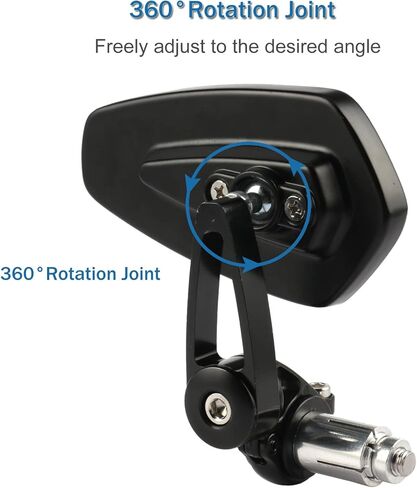 مرآة الرؤية الخلفية لدراجة نارية من سينجارو، مرآة رؤية خلفية لنهاية قضيب الدراجة النارية 7/8 مرآة رؤية خلفية قابلة للتعديل، عالمية لملحقات مرآة الرؤية الخلفية للدراجات النارية من سبائك الألومنيوم in Kuwait