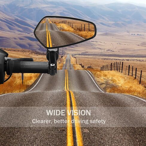 مرآة الرؤية الخلفية لدراجة نارية من سينجارو، مرآة رؤية خلفية لنهاية قضيب الدراجة النارية 7/8 مرآة رؤية خلفية قابلة للتعديل، عالمية لملحقات مرآة الرؤية الخلفية للدراجات النارية من سبائك الألومنيوم in Kuwait