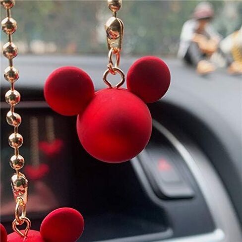 YKBBzzz ديكور داخلي للسيارة قلادة لطيفة على شكل فأر مرآة الرؤية الخلفية قلادة تزيين لبضائع السيارات والإكسسوارات الداخلية للسيارة LQQNB (اسم اللون: أحمر) in Kuwait