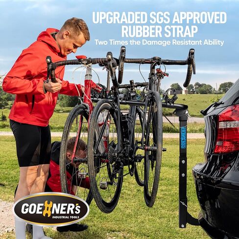 حامل وصلة ربط 4 دراجات (بحد أقصى 180 رطل)، حامل دراجة مثبت على وصلة وصلة للسيارة مع أذرع قابلة للطي عالية القوة ومشد وصلة، تصميم مضاد للخشخشة، حامل دراجة للسيارة، سيارات الدفع الرباعي، شاحنة 2 بوصة in Kuwait