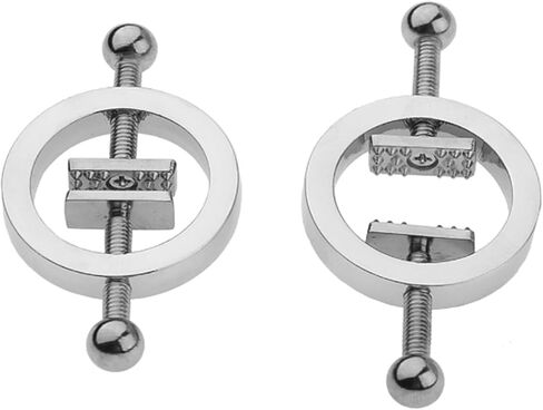 Nipple Rings Stainless Steel Clip on Nipple Rings,Non-Piercing Nipples Shields Rings Nipple Rings, Adjustable Pressure Nipple Rings (A) in Saudi Arabia