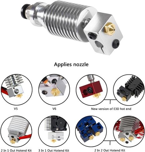 Aokin 16 قطعة فوهات طارد للطابعة ثلاثية الأبعاد فوهات نحاسية لـ E3D V5 V6 0.2 مم 0.3 مم 0.4 مم 0.5 مم 0.6 مم 0.8 مم 1.0 مم لطابعة ثلاثية الأبعاد 1.75 مم in Kuwait