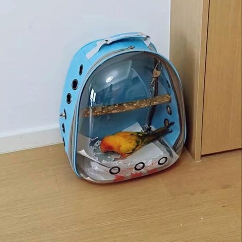 حامل حقيبة ظهر للطيور، حامل سفر للطيور مع صينية من الفولاذ المقاوم للصدأ وجثم واقف، قفص سفر للحيوانات الأليفة، حقيبة حمل ببغاء قابلة للتنفس، قفص طيور صغير، قفص كوكاتيل للسفر في الهواء الطلق in Kuwait