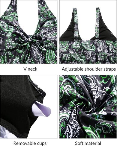 Yonique Womens Flowy Tankini Tops Only Modest Swim Tops Loose fit Bathing Suit Tops No Bottom in Saudi Arabia