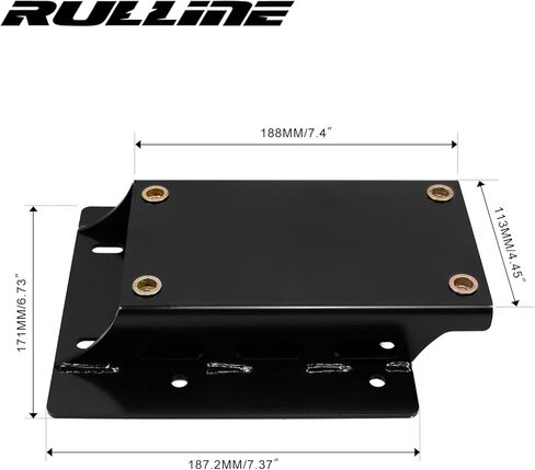 حامل لوحة رفع المحرك RULLINE لمحرك Predator 196cc / 212cc على دراجات Coleman الصغيرة - يوفر رفع 1 3/4 بوصة، أسود in Kuwait