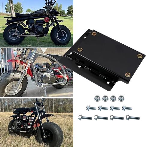 حامل لوحة رفع المحرك RULLINE لمحرك Predator 196cc / 212cc على دراجات Coleman الصغيرة - يوفر رفع 1 3/4 بوصة، أسود in Kuwait