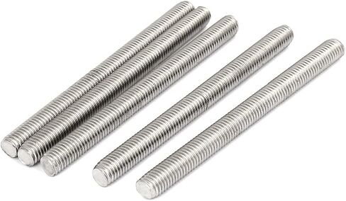 Hooshing 8Pcs M8 x 100mm Stainless Steel Fully Threaded Rod, Long Threaded Screw Right Hand Threads in Saudi Arabia