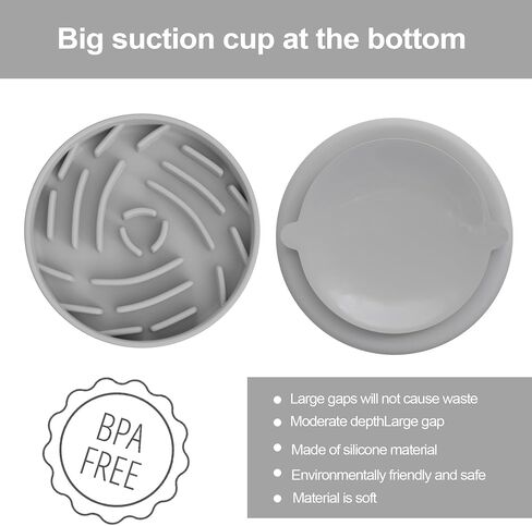 Silicone Slow Feeder Dog Bowls ，Slow Feeder Cat Bowl Wet Food with Suction Cups，Dog Puzzle Feeder ，Interactive Dog Feeder，Reduces Boredom, Anxiety,Anti-Choking, Non-Slip Design (Green, M) in Saudi Arabia