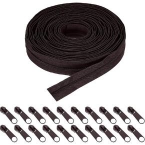 Harfington #3 st zippers ملف نايلون 10 ياردة 1 "أشرطة سحابات الخياطة مع 20 شريحة بديلة zip for diy خياطة خياطة الحرف لوازم حقيبة ، أبيض in Kuwait